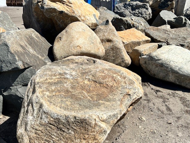 Close-up of weathered feature boulders