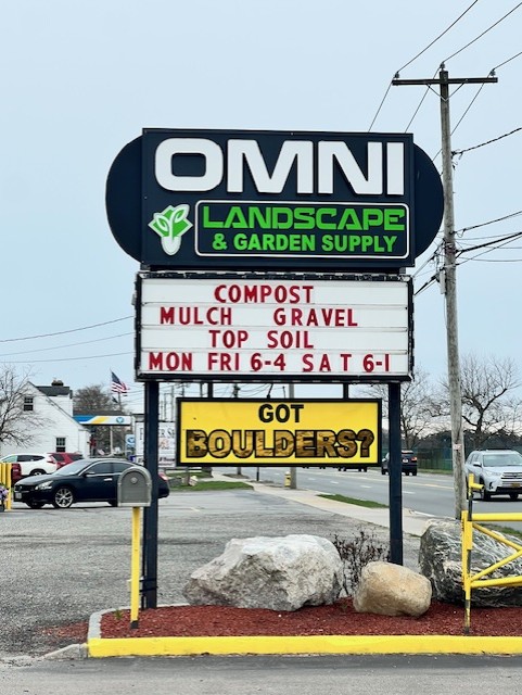 Omni Landscape & Garden Supply street sign